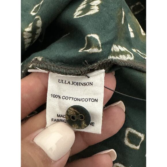 ULLA JOHNSON Nia Tiered Ruffle Dress Jasper Size 2 - Picture 11 of 13